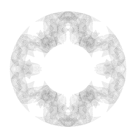 Retro Round Frame Isolated on White Backgroundのイラスト素材