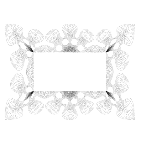 Vintage Retro  Frame Isolated on White Backgroundのイラスト素材