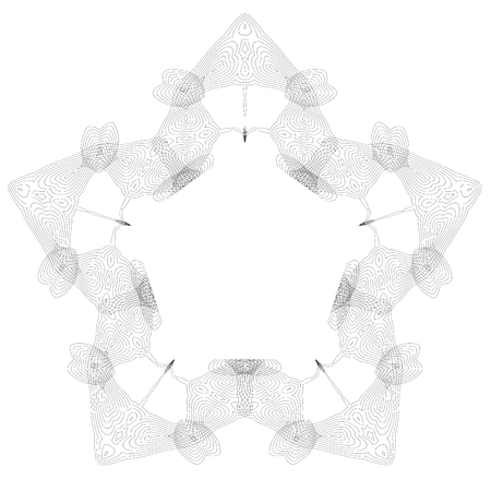 Vintage Retro  Frame Isolated on White Backgroundのイラスト素材