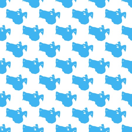 Dog Seamless Animal Pattern. Pet Isolated on White Backgroundのイラスト素材