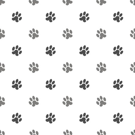Seamless Cat Animal Paw Pattern. Print of Paw Backgroundのイラスト素材