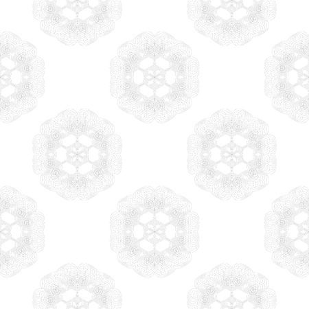 Seamless Pattern. Set of Rosettes Isolated on White Backgroundの写真素材
