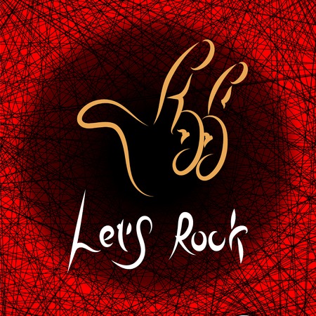 Black Musical Pattern. Symbol Fans of Rock Musicのイラスト素材