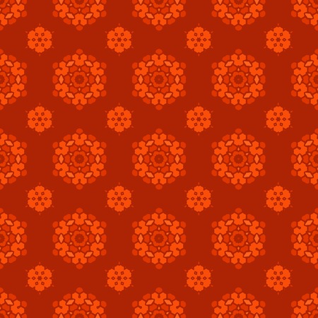 Creative Ornamental Seamless Red Pattern. Geometric Decorative Background