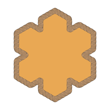 Rope Creative Ornamental Frame Isolated on White Backgroundのイラスト素材