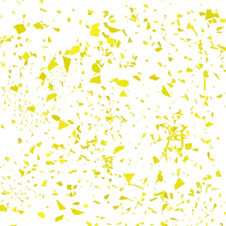 Yellow Confetti Isolated on White Background. Set of Particles.のイラスト素材