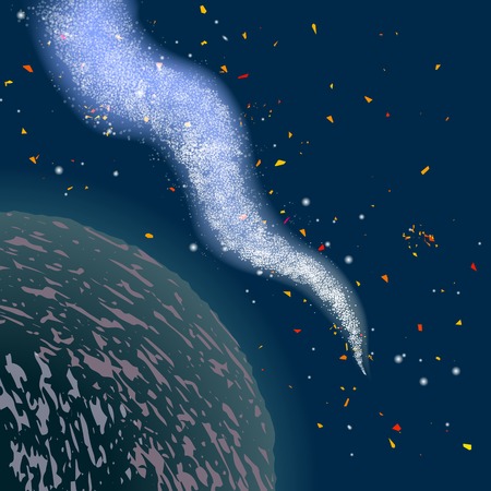 Space Background. Universe Filled with Stars. Natural Night Sky. Part of  Earth. Milky Way Galaxy.のイラスト素材