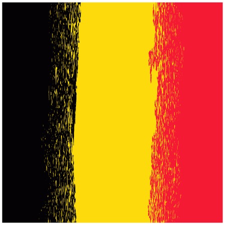National Grunge Flag of Belgium Isolated. Symbol of Belgian Independenceのイラスト素材