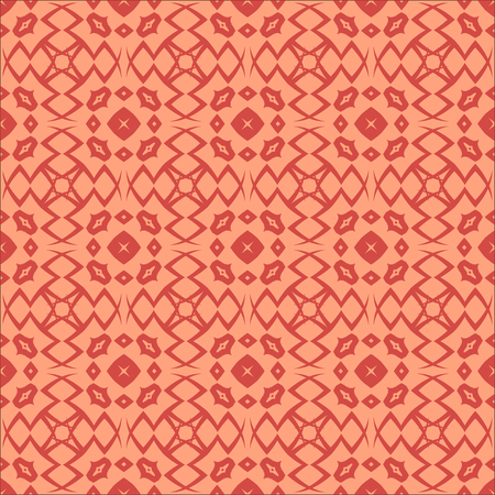 Red Ornamental Seamless Line Pattern. Endless Texture. Oriental Geometric Ornamentのイラスト素材