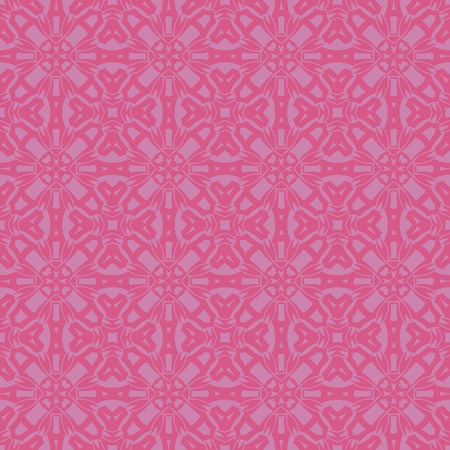 Pink Ornamental Seamless Line Pattern. Endless Texture. Oriental Geometric Ornament