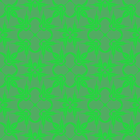 Green Ornamental Seamless Line Pattern. Endless Texture. Oriental Geometric Ornamentのイラスト素材