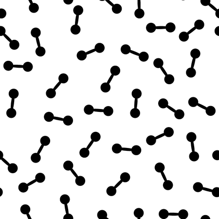 Metallic Dumbell Seamless Background. Sport Fitness Patternのイラスト素材