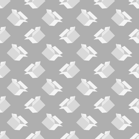 Open Paper Boxes Seamless Pattern on Grey Backgroundのイラスト素材