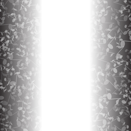 Grey Musical Notes Pattern on White Backgroundのイラスト素材