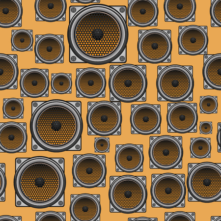 Musical Speaker Seamless Patternのイラスト素材