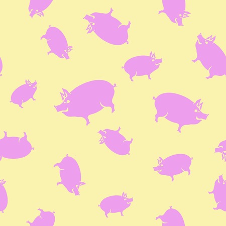 Pink Pig patternのイラスト素材