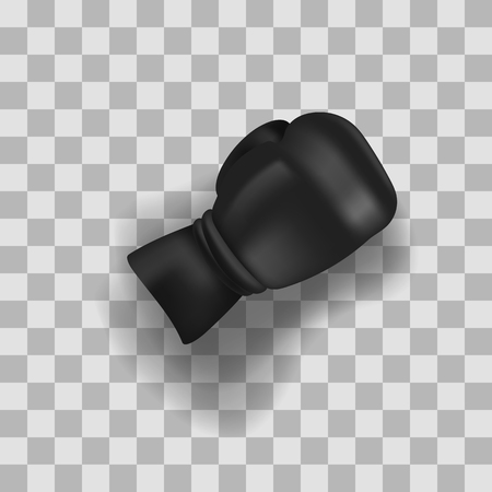 Black Boxing Glove on Grey Checkered Background vector illustrationのイラスト素材