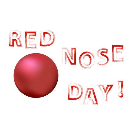 Clown Red Nose Day Banner Isolated on White Backgroundのイラスト素材