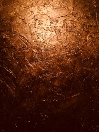 Brown Oil Paint Pattern. Decorative Wall Plasterの写真素材