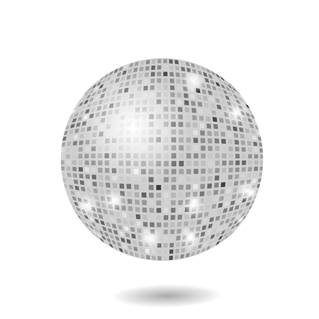 Grey mosaic sphere isolated on white backgroundのイラスト素材