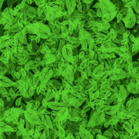 Spring Green Leaves illustration.のイラスト素材