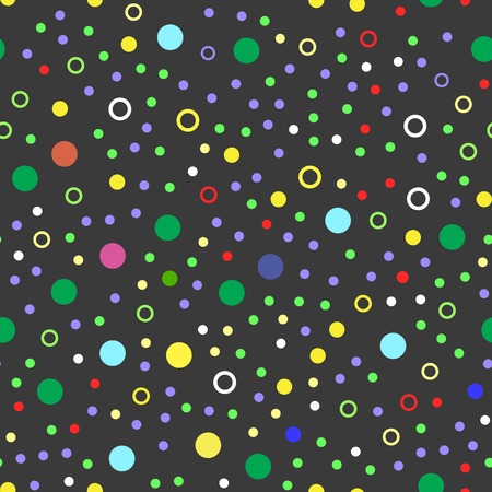 Colorful geometric seamless pattern on dark backgroundの写真素材