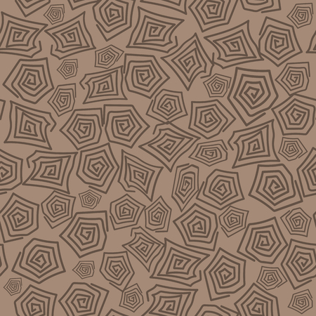 Turtle Shell Seamless Pattern on Brown Backgroundの写真素材