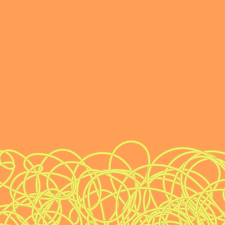 Boiled Floury Product Spaghetti Pattern on Orange Backgroundのイラスト素材