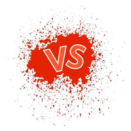 Concept of Confrontation, Together, Standoff, Final Fighting. Versus VS Letters Fight Backgroundのイラスト素材