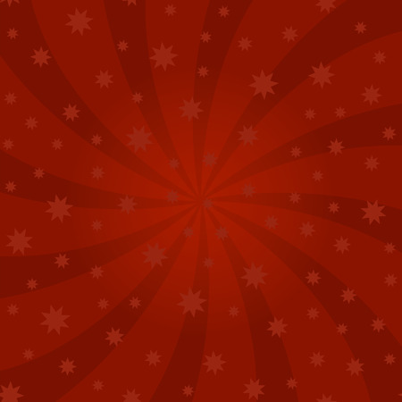 Red Cartoon Swirl Design. Vortex Starburst Spiral Twirl Square. Helix Rotation Rays. Swirling Radial Starry Pattern. Converging Psychedelic Scalable Striped Illusion. Sky with Sun Light Beams.のイラスト素材