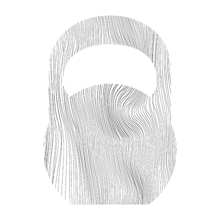 Weight Silhouette Isolated on White Background. Metal Kettlebell Iconのイラスト素材