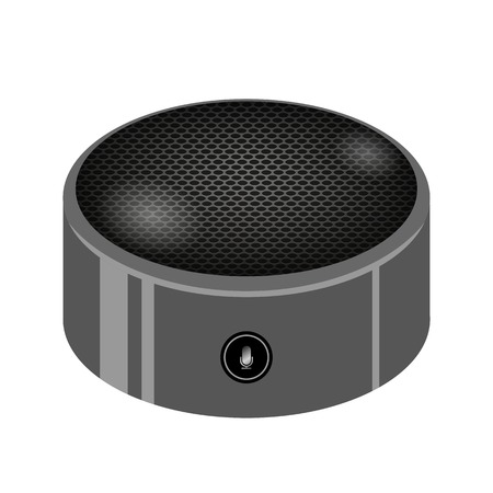 Modern Smart Speaker Isolated on White Backgroundのイラスト素材