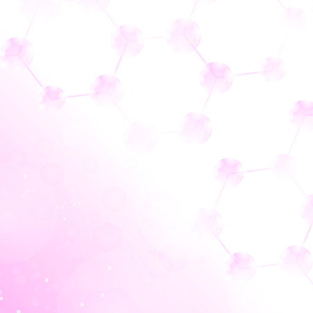 Abstract Molecules Design. Structure Molecule and Communication. Scientific Background with Atom, Neurons or DNA. Hexagonal Genetic and Chemical Structureのイラスト素材