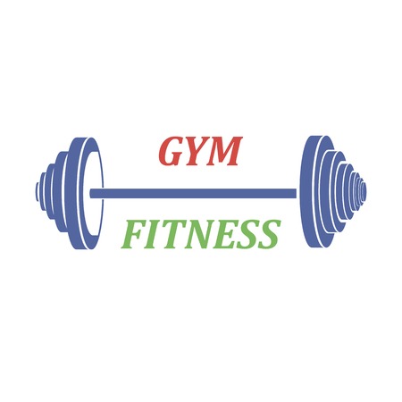 Sports Weight Icon on White Background. Fitness Designed Element. Workout Symbol. Gym Retroのイラスト素材