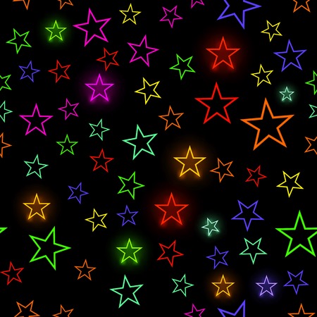 Colored Star Texture. Colorful Starry Background. Abstract Stars Patternのイラスト素材