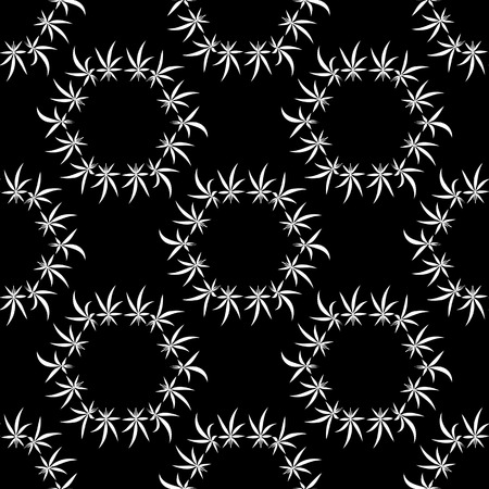Cannabis Leaves Background. Medical Marijuana Seamless Pattern. Herbal Narcotic Texture.のイラスト素材