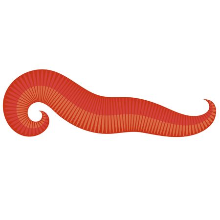 Animal Earth Red Worm for Fishing on White Background.のイラスト素材