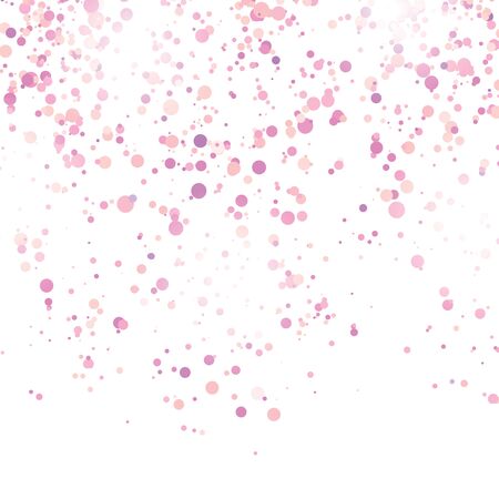 Pink Confetti Pattern Isolated on White Background.のイラスト素材