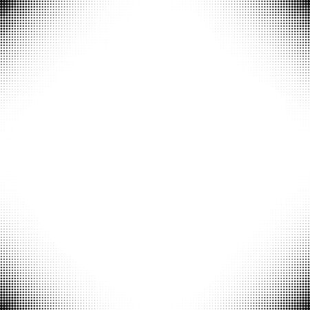 Halftone Pattern. Set of Dots. Dotted Texture on White Background. Overlay Grunge Template. Distress Linear Design. Fade Monochrome Points. Pop Art Backdrop.のイラスト素材