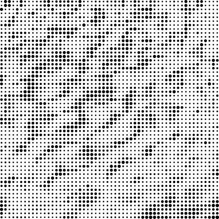 Halftone Pattern. Set of Dots. Dotted Texture on White Background. Overlay Grunge Template. Distress Linear Design. Fade Monochrome Points. Pop Art Backdrop.のイラスト素材