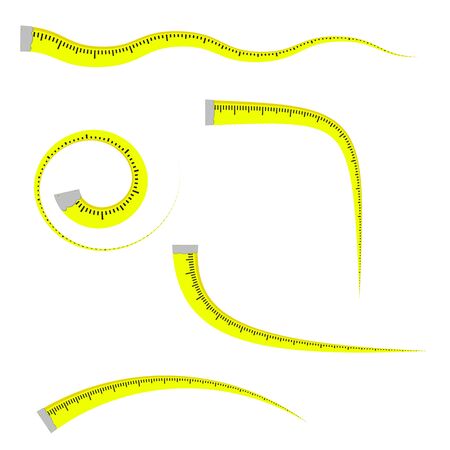 Hand Holding Roulette Construction Tool. Industrial Measure Tape Icon Isolated on White Background.のイラスト素材