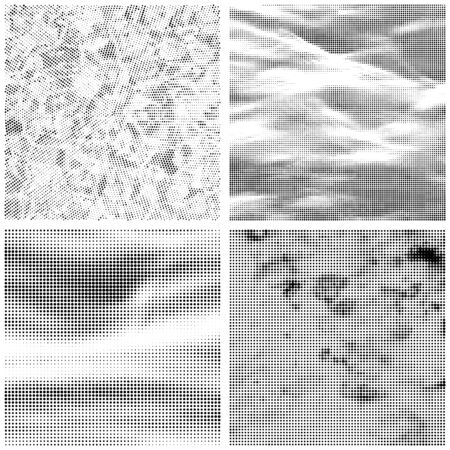 Halftone Pattern. Set of Dots. Dotted Texture on White Background. Overlay Grunge Template. Distress Linear Design. Fade Monochrome Points. Pop Art Backdrop.のイラスト素材