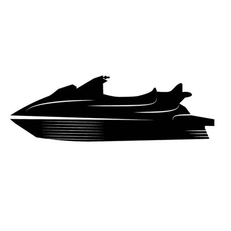 Modern Jet Ski Icon Isolated on White Background. Water Transport.のイラスト素材