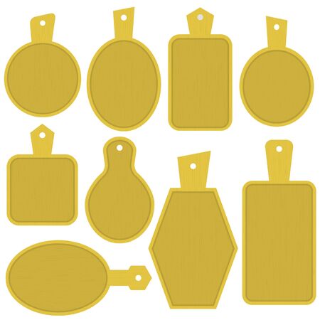 Set of Kitchen Board Isolated on White Background.のイラスト素材