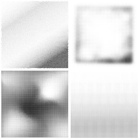 Halftone Pattern. Set of Dots. Dotted Texture on White Background. Overlay Grunge Template. Distress Linear Design. Fade Monochrome Points. Pop Art Backdrop.のイラスト素材