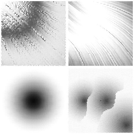 Halftone Pattern. Set of Dots. Dotted Texture on White Background. Overlay Grunge Template. Distress Linear Design. Fade Monochrome Points. Pop Art Backdrop.のイラスト素材