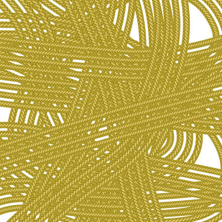 Gordian Knot. Rope Set Isolated on White Background.のイラスト素材