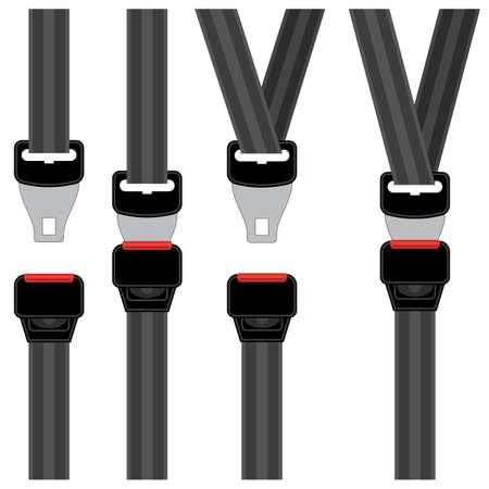 Safety Belt Icon Isolated on White Background.のイラスト素材