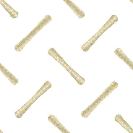 Different Ice Cream Stick Seamless Pattern Isolated on White Background.のイラスト素材