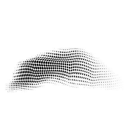 Halftone Pattern. Set of Dots. Dotted Texture on White Background. Overlay Grunge Template. Distress Linear Design. Fade Monochrome Points. Pop Art Backdrop.のイラスト素材